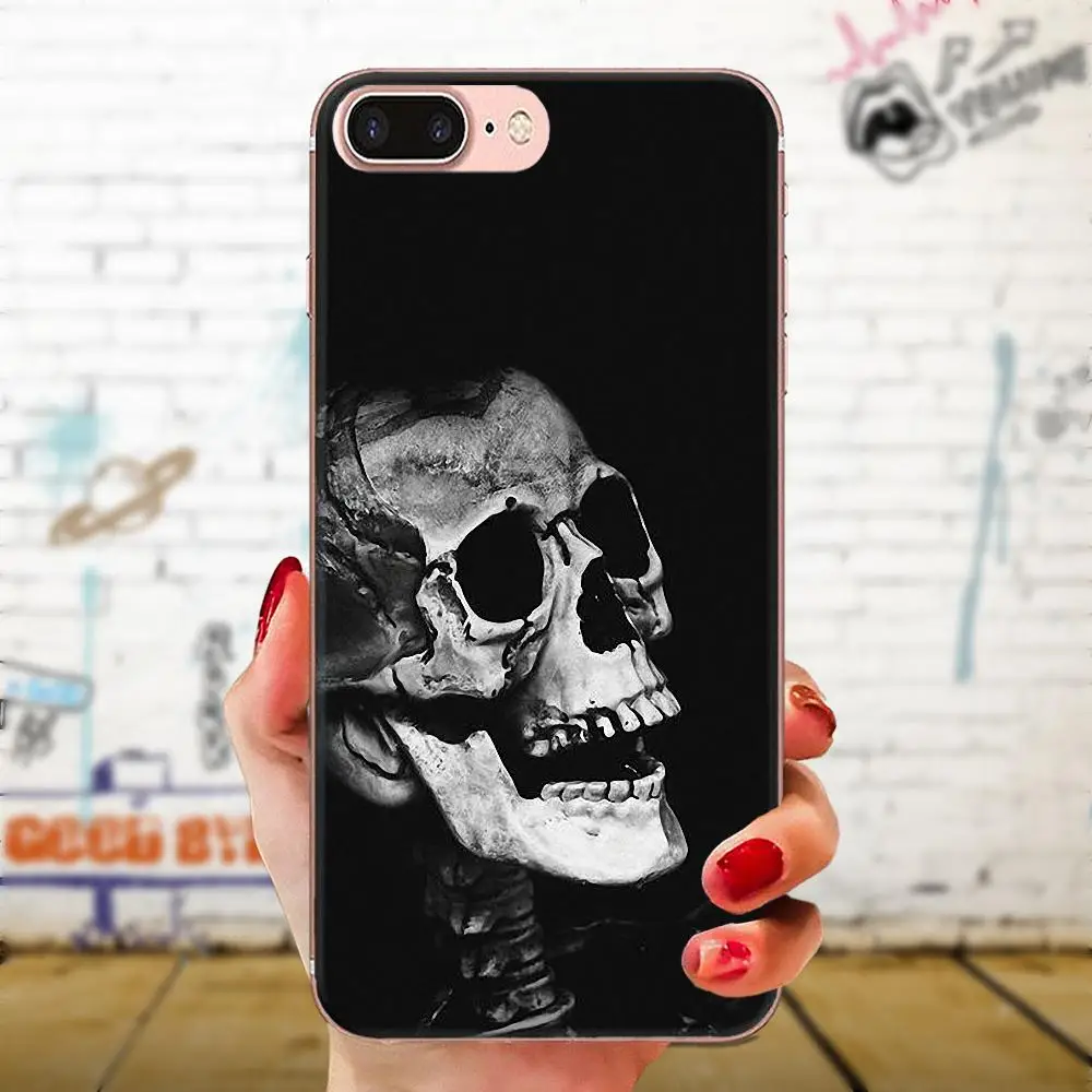 Жуткий Череп узор чехол для телефона LG G2 G3 G4 G5 G6 G7 K4 K7 K8 K10 K12 K40 мини стилус ThinQ 2016 2017