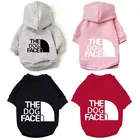 Зимняя одежда для собак, дизайнерские толстовки с буквами для собак, хлопковый теплый пуловер для щенков маленького и среднего размера, костюм для чихуахуа, йоркширского терьера