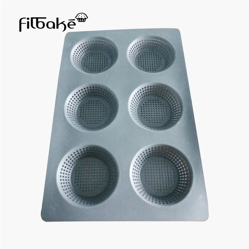 FILBAKE, 6 полости, силиконовые формы для выпечки бургеров, хлеба, для украшения торта, желе, форма для печенья, коврик для выпечки, противень, форма для выпечки