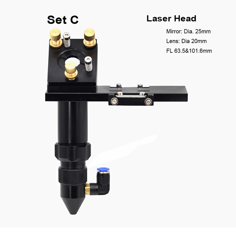 Набор лазерных головок CO2, Монтажный держатель, Фокусирующая линза 20 мм светоотражающее ЗЕРКАЛО 25 мм FL 63,5 мм и 101 мм для гравера, режущих дета... от AliExpress RU&CIS NEW