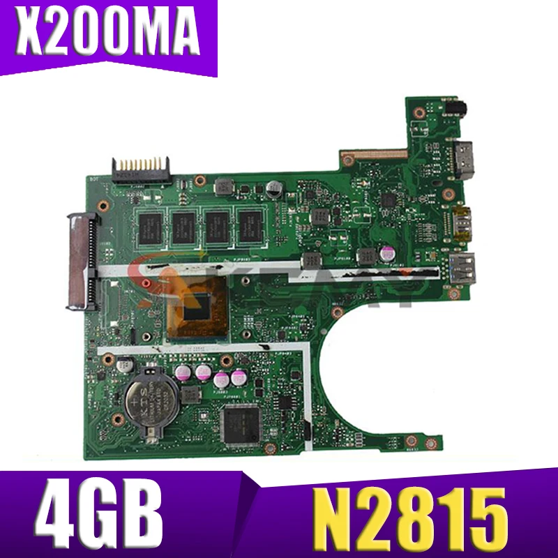 

Akemy For ASUS X200MA F200M F200MA Pentium Laptop Motherboard with 4GB RAM N2815 CPU DDR3 X200MA Notebook Mainboard tested ok