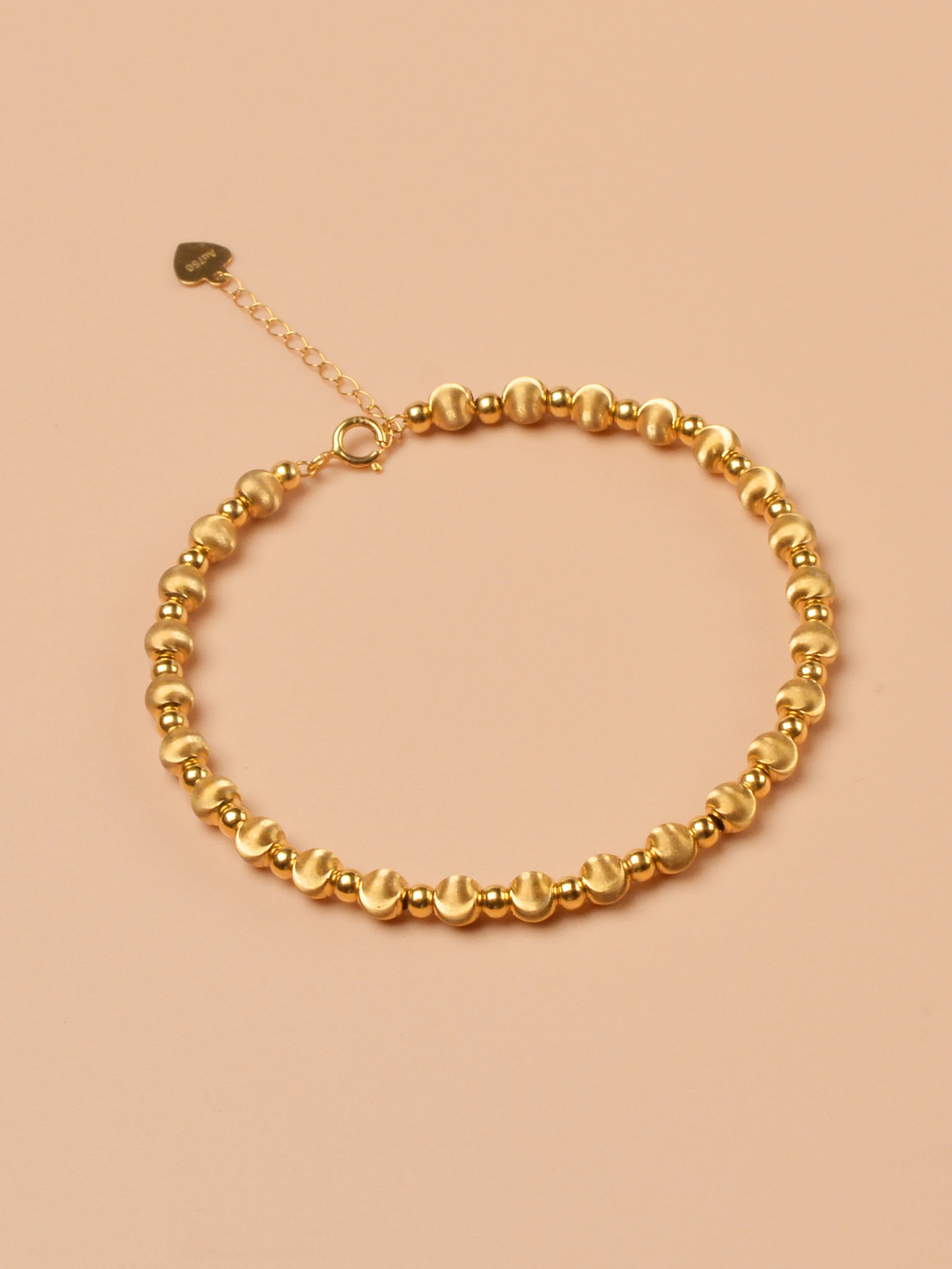 

ZHIXI True 18K Gold Bracelet AU750 Small Gold Ball 2-4mm Bracelet Women's Boutique Jewelry Party gift