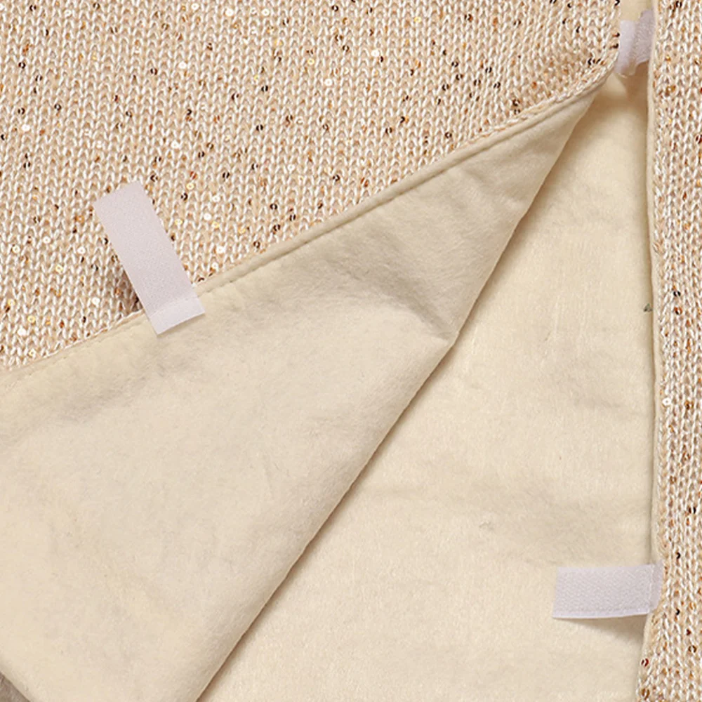 

1Pc Tree Apron Xmas Tree Skirt Tree Bottom Decor Christmas Prop Party Supplies