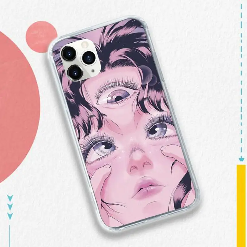 

shintaro kago Horror cartoons Phone Case for iPhone 11 12 pro XS MAX 8 7 6 6S Plus X 5S SE 2020 XR