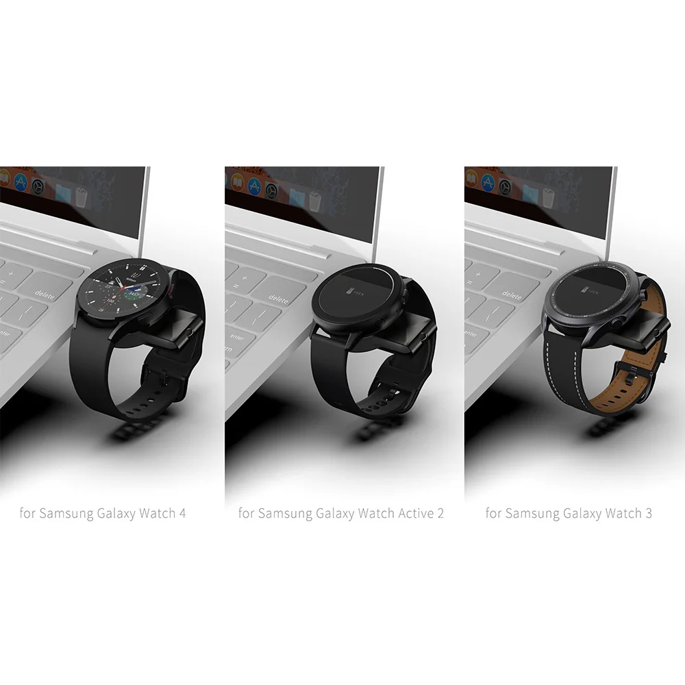 bonola portable usb magnetic watch charger for samsung galaxy watch 43 classic 42mm 46mm fast chargers for galaxy active 2 1 free global shipping