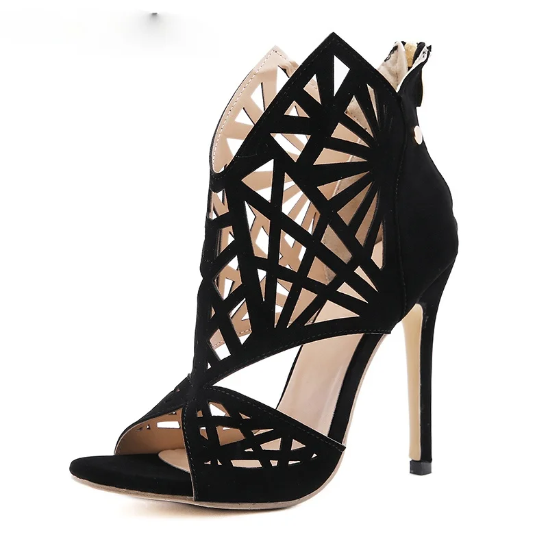 

Босоножки Челси женские из экокожи, пикантные сандалии на высоком каблуке, на молнии, с пряжкой, летняя модная обувь для отдыха