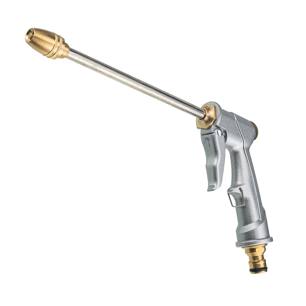 

High Pressure Car Wash Spray Gun Metal Copper Household Water Alloy Rotating Pipe Water Gun Head Garden Lawn Plating Spray Gun