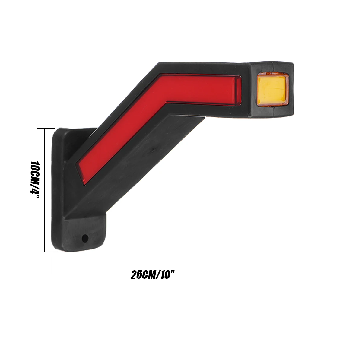 

2pcs LED Trailer Turn Signal Lights Lamp Dynamic Side Marker Light Indicator Red and White Brake Lights for Car Truck Caravan