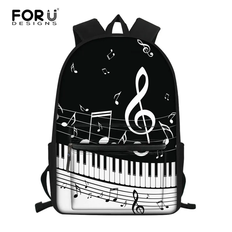 FORUDESIGNS музыкальные ноты пианино детский школьный рюкзак для девочек подростков