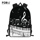 FORUDESIGNS музыкальные ноты пианино детский школьный рюкзак для девочек-подростков детский школьный рюкзак на плечо сумка женский рюкзак