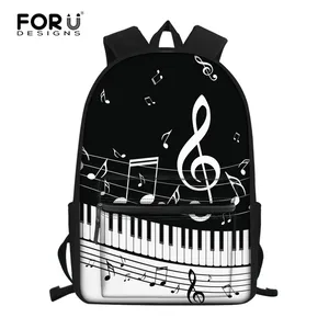 FORUDESIGNS музыкальные ноты пианино детский школьный рюкзак для девочек-подростков детский школьный рюкзак на плечо сумка женский рюкзак