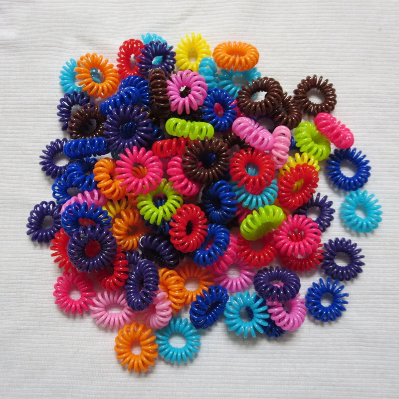 

1/10/100PCS/Lot New Small Telephone Line Hair Ropes Girls Colorful Elastic Hair Bands Kid Ponytail Holder Hair Accessories