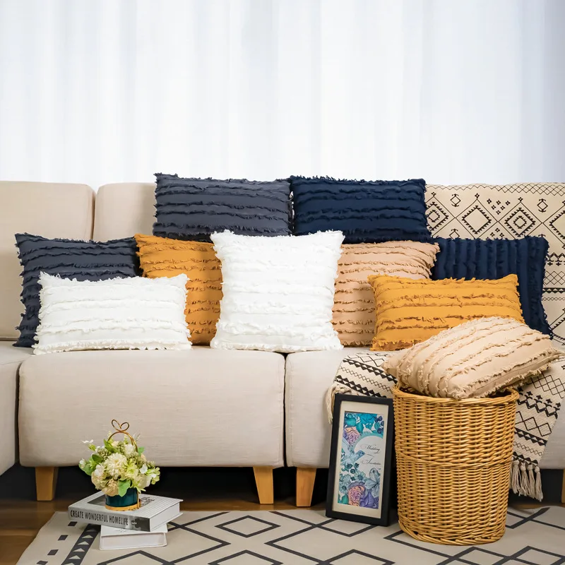 

Fabric Hugging Pillow Case Square Cotton Linen Pillow Back By Cut Flowers Modern Sofa Pillow Cushion Living Room Home Decor