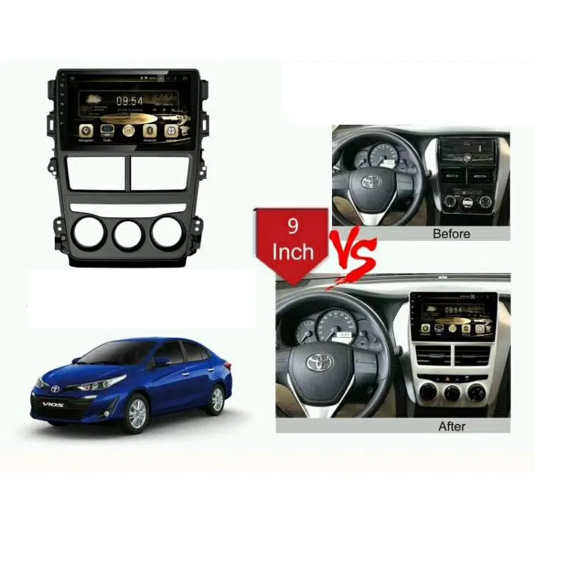 Android 9,0 Octa Core PX5/PX6 подходит для Toyota VIOS/YARIS ATUO/ручным A/C автомобильный DVD плеер навигация GPS радио
