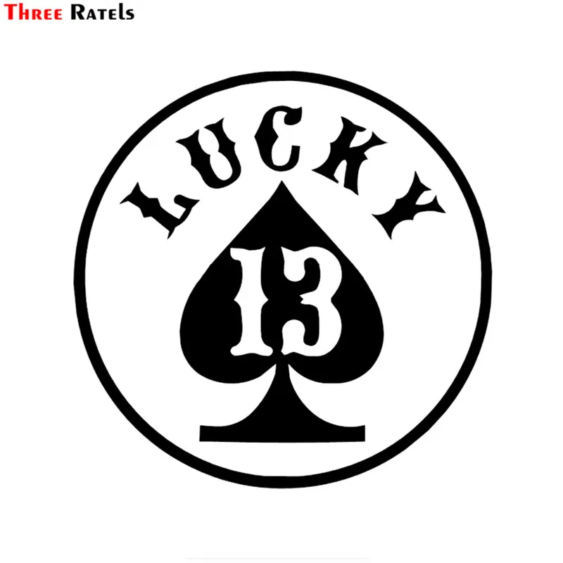Три Ratels FTZ 131 #15x15 см LUCKY 13 лопаты автомобиля Стикеры наклейка забавный мотоцикл