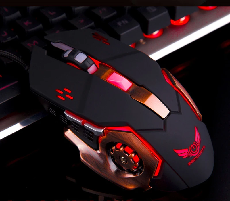 Профессиональная игровая проводная мышь 8D 3200 dpi регулируемые проволочные оптические светодиодный компьютерные мыши USB кабель мышь для портативных ПК