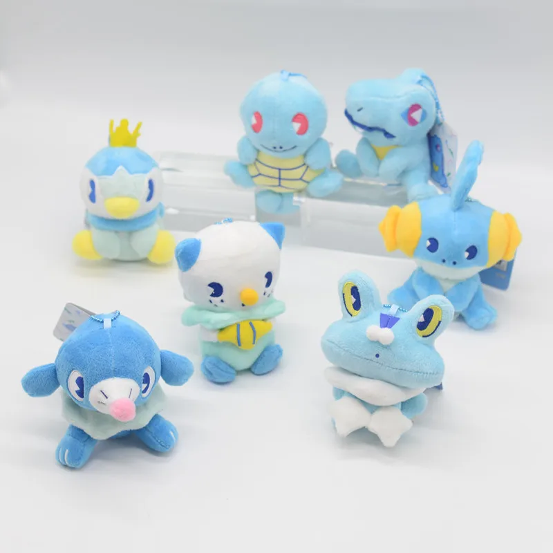 7 наборов 13 см Плюшевые игрушки Mudkip Squirtle Seel игрушечные пингвины аниме подвески