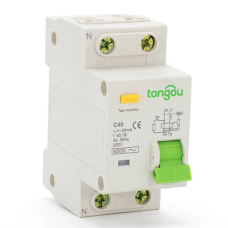 TOB10 63 1p + N 230 в ~ 50 гц/60 гц RCBO 6A 10A 16A 20A 25A 32A 40A 63A автоматический выключатель с защитой