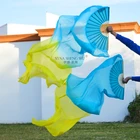 Фанаты для танца живота ручной работы из искусственного шелка, 1 пара