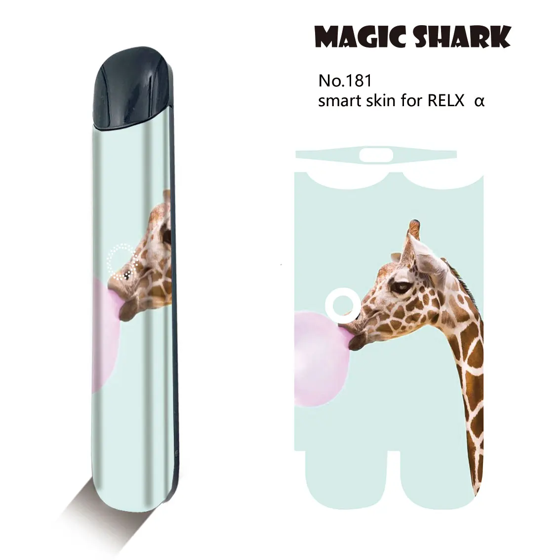 

Rose Gold Bling Pink Snake One Piece Defensive PVC Wrap Sticker Case Cover for Relx Alpha A Kit Vape