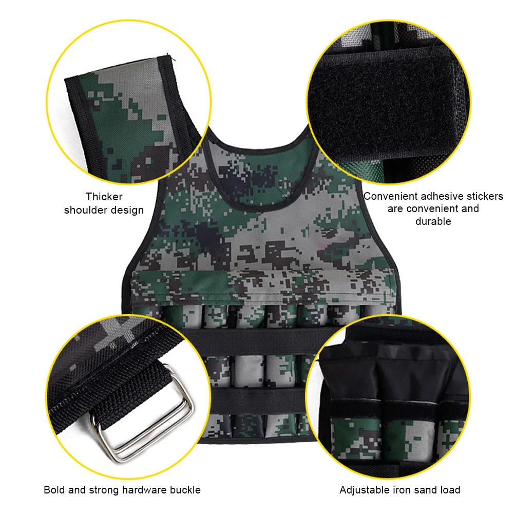 

Training Vest Soft And Comfortable Training Waistcoat Dropshipping Upgrade 20kg Loading Weighted Vest Adjustable Fitness Weight