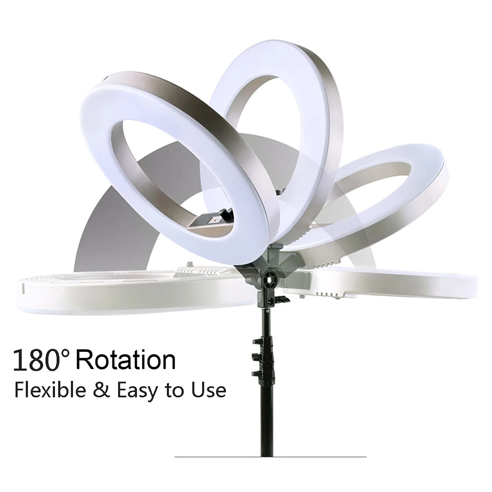 

LED Ring Light Photo Video Dimmable Photography Lighting Photo Camera Lamps Tripod Selfie Camera Phone Stand LED Video Light