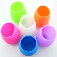 silicone wine glass stemless tumbler rubber beer mug eco unbreakable cups for cocktail drinking outdoor bbq camping portable