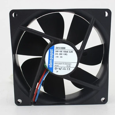 3414NHH 24V 135MA 3,2 W Оригинальное Аутентичное немецкое ebmpapst 9 см Высококлассное Оборудование вентилятор
