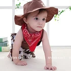 Комбинезоны в ковбойском стиле для мальчиков, малышей, младенцев, Хэллоуина, Рождества, дня рождения вечерние шляпа, Летний комбинезон, подарок