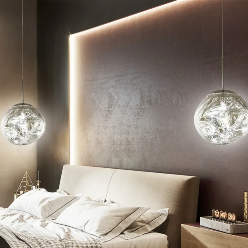 Современный Стеклянный Lava E27 подвесной светильник s плавкий блеск хрустальный ing