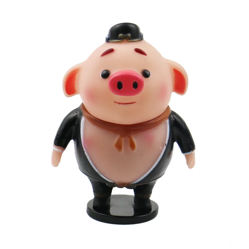 Мультяшные пластиковые украшения для автомобиля в виде свиньи фигурка интерьера