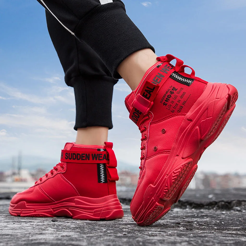 

Men Walking Sport Shoes Comfortable Breathable Running Shoes High Top Sneakers Breathable Outdoor For Men Casual Shoes