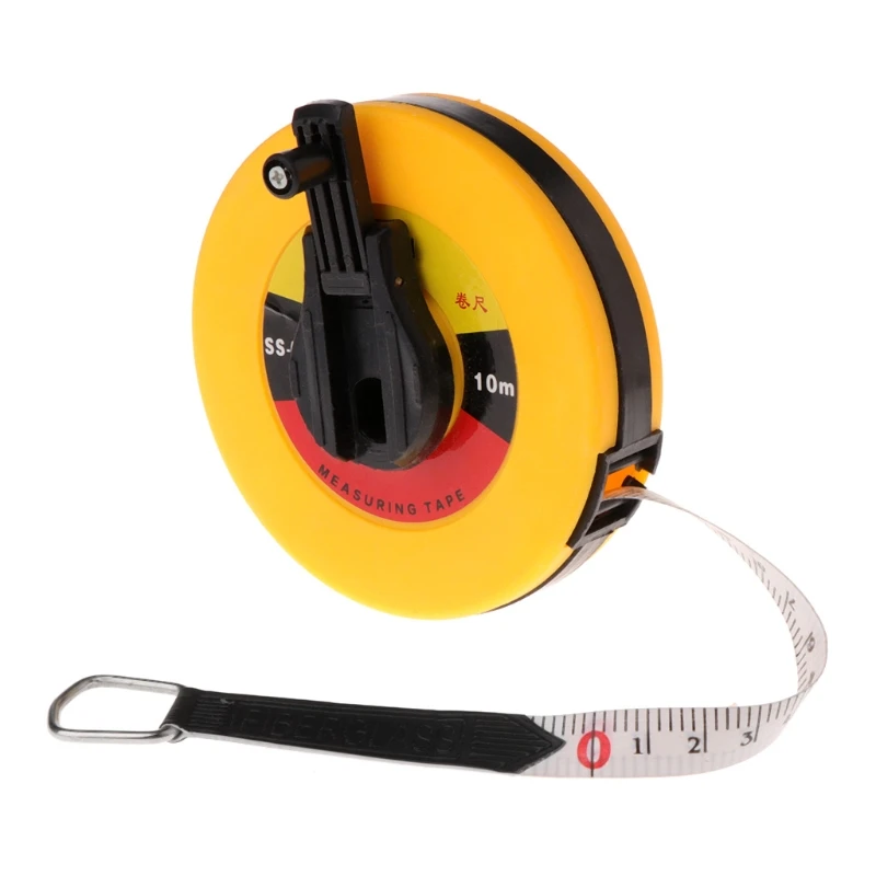 

2020 New Fiber Measuring Tape 10/15/20/30m Hand-held Disc Flexible Ruler Wind Up Measure