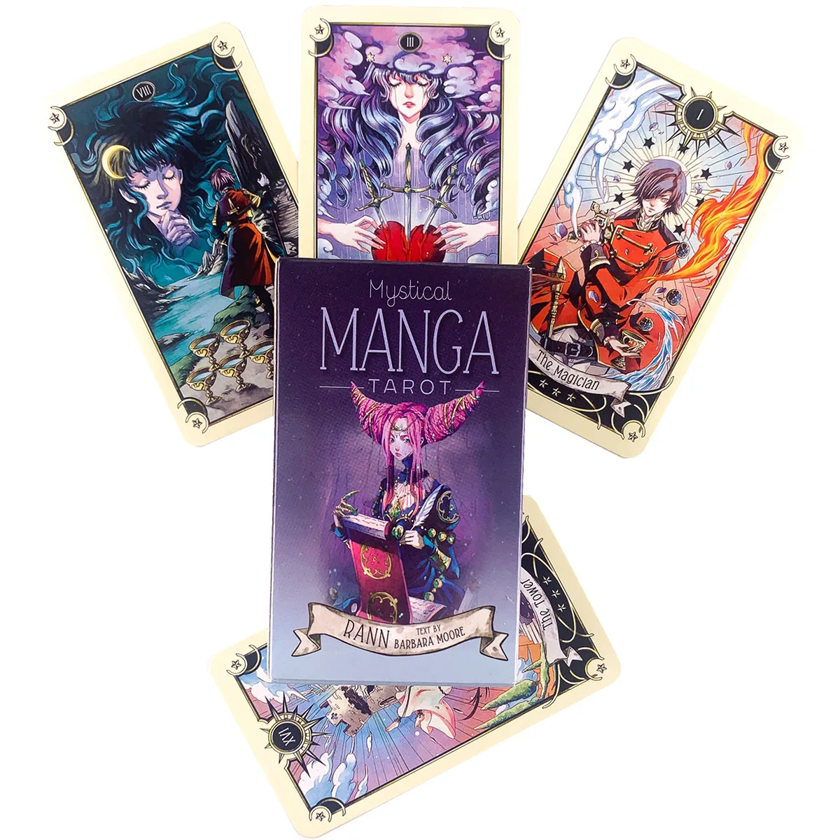 

Mystical Manga Tarot Cards High Quality Board Game Mysterious Divination Deck Family Games English Version Vintage Color Cards