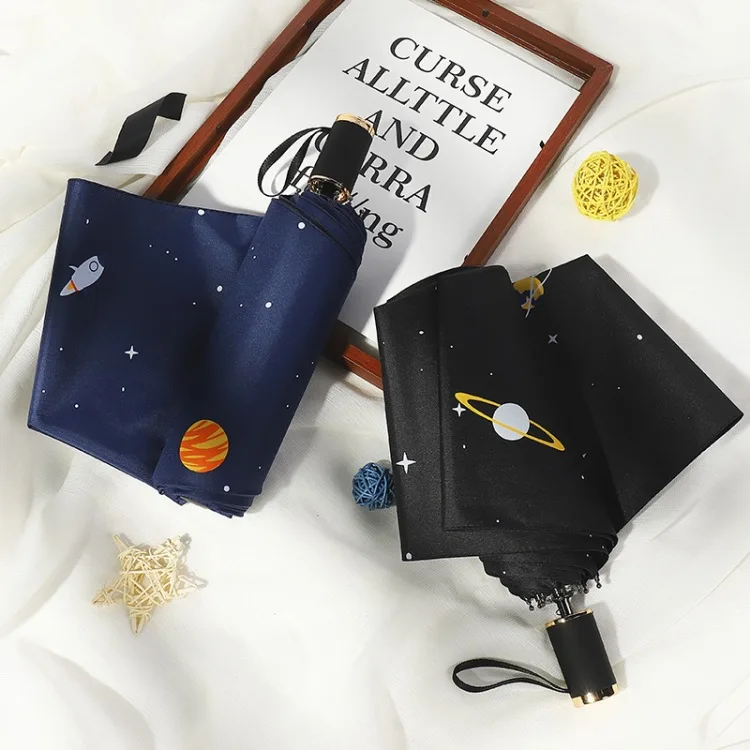 YADA Creative Star Universe Series Umbrella Fold Rainy Stellar Planet UV Rainproof Sun Parasol Umbrellas Female YD237 | Дом и сад