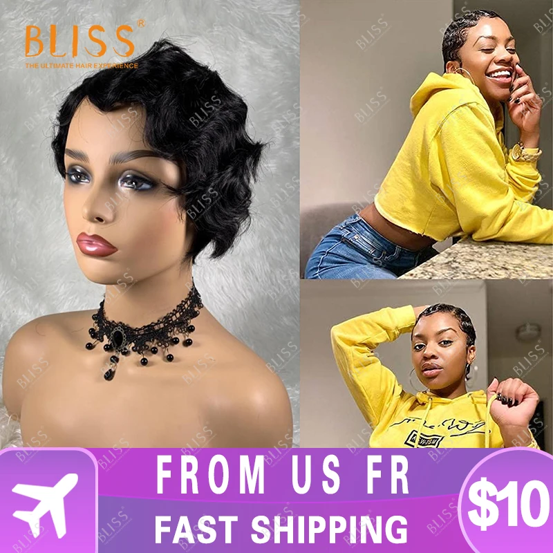 

Bliss 100% Human Hair Wigs Short Pixie Cut Wigs Women Short Wigs Brazilian Human Hair Wigs Cheap Human Hair Wigs for Black Women
