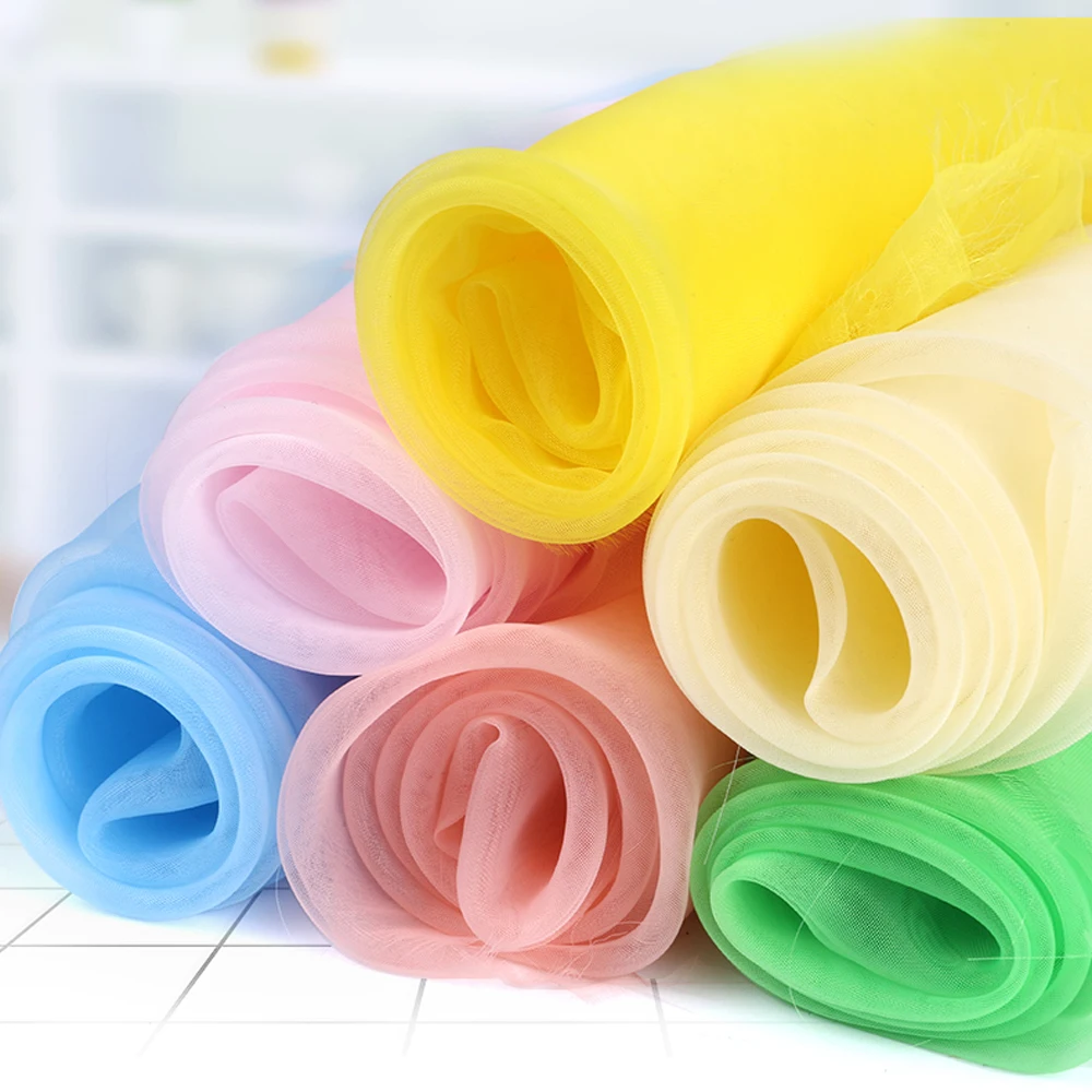 Прозрачная ткань из органзы 15 цветов|Ткань| |