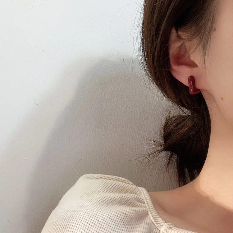 2020 Модные Акриловые серьги-гвоздики в виде геометрических элементов для женщин