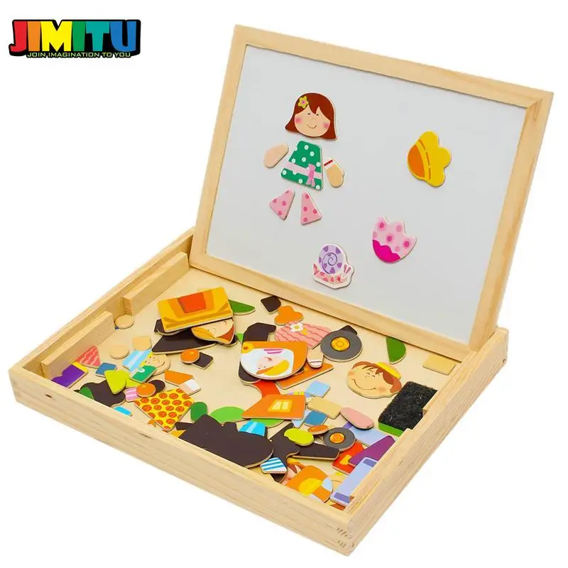 JIMITU игрушка для рисования доска письма магнитная головоломка двойной мольберт