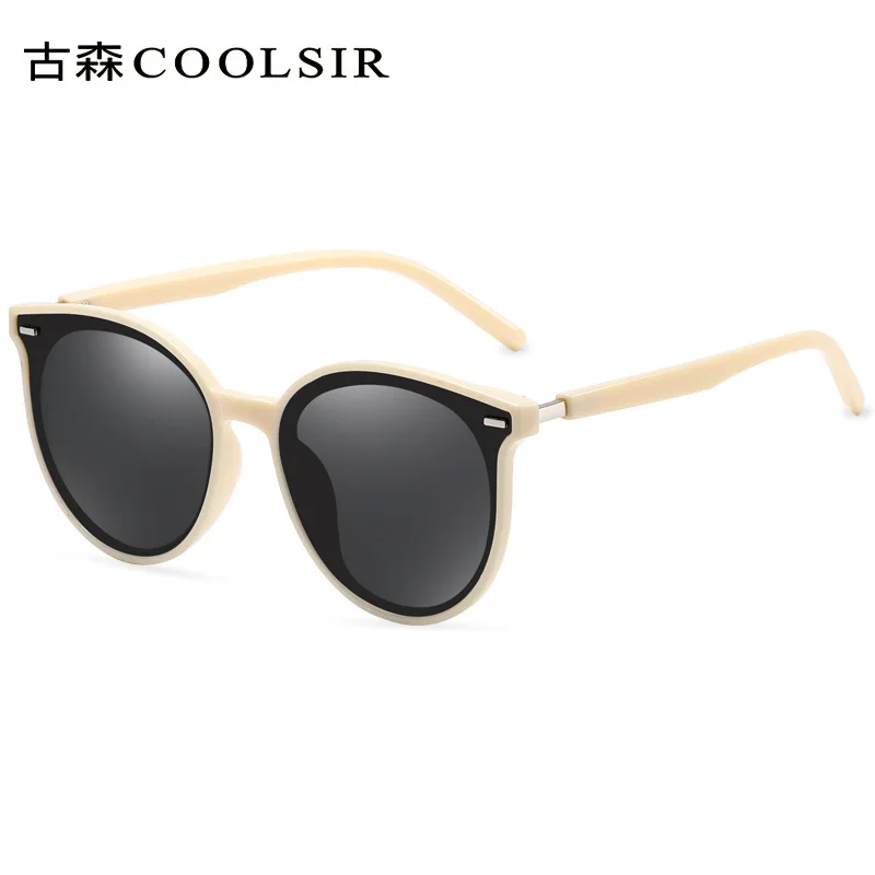 

Woman Fashion Sunglasses Round Cat Eye UV400 Popular Classical Plastic Frame Polarized Driving Sunglass Lady Eyewear