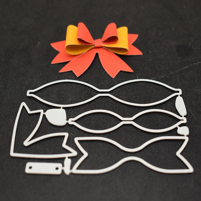 Bowknot Metal Cutting Dies Scrapbooking Gift Box Valentine's Day Anniversary Card Decoration Paper Embossing Craft | Дом и сад