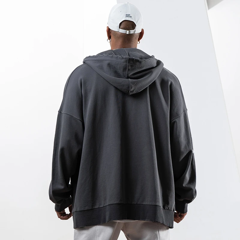 

NIGO 21ss Hooded Jacket men's And Women's Same Style Zipper Sweater Loose Sports Casual Cotton Jacket