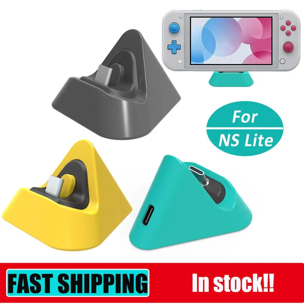 Портативный зарядная док станция для Nintendo переключатель Lite Тип C Зарядное