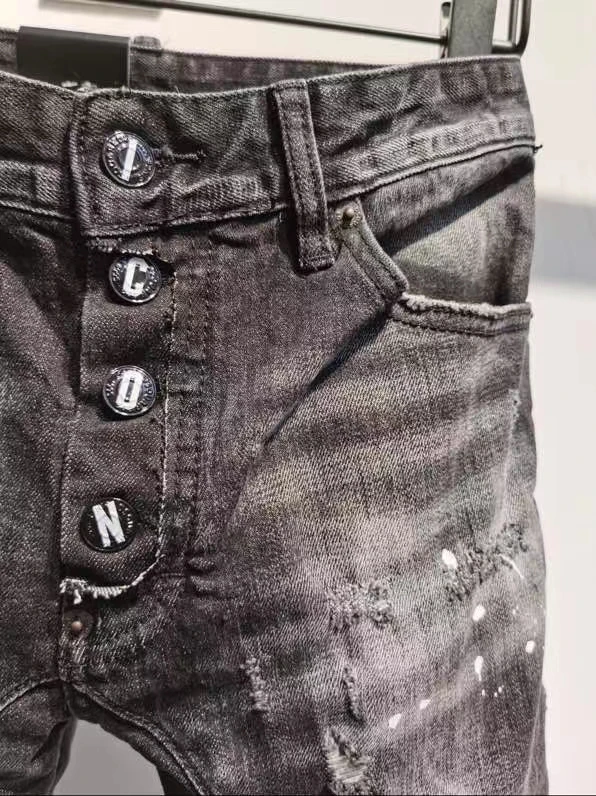 DSQUARED2 женские/мужские зауженные Стрейчевые джинсы мотоциклетные вечерние