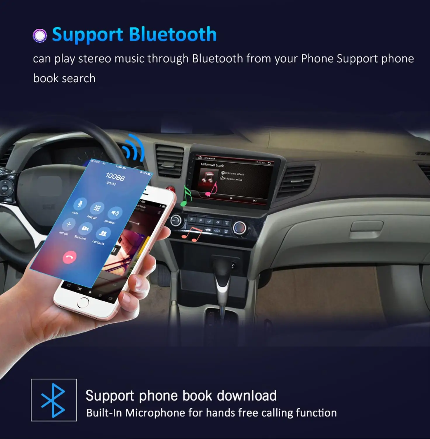 Автомагнитола Android 10 GPS мультимедийный плеер для Honda Civic 2012 2013 автомобильный dvd