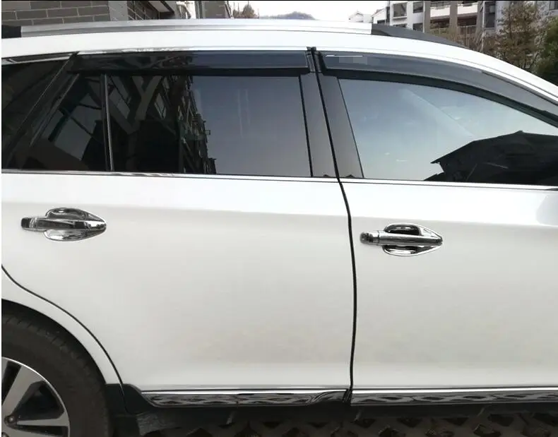 Пластиковый козырек для окна SUBARU Outback отверстия защита от солнца и дождя
