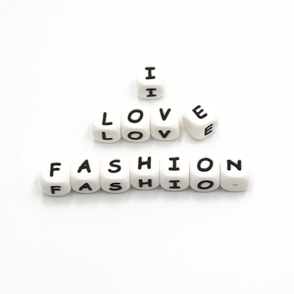 Детские DIY письмо пищевого силикона ожерелье бисер ребенок прорезывание зубов