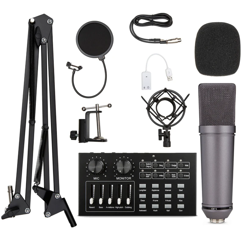 Профессиональный конденсаторный микрофон bm 800 подходит для компьютера студии