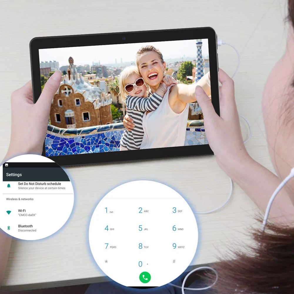 10,1 дюймовый планшетный ПК Android 8,0, 4G/3G, четыре ядра, 6 Гб/128 ГБ, две sim-карты, поддержка Wi-Fi, Bluetooth, планшетный ПК+ клавиатура