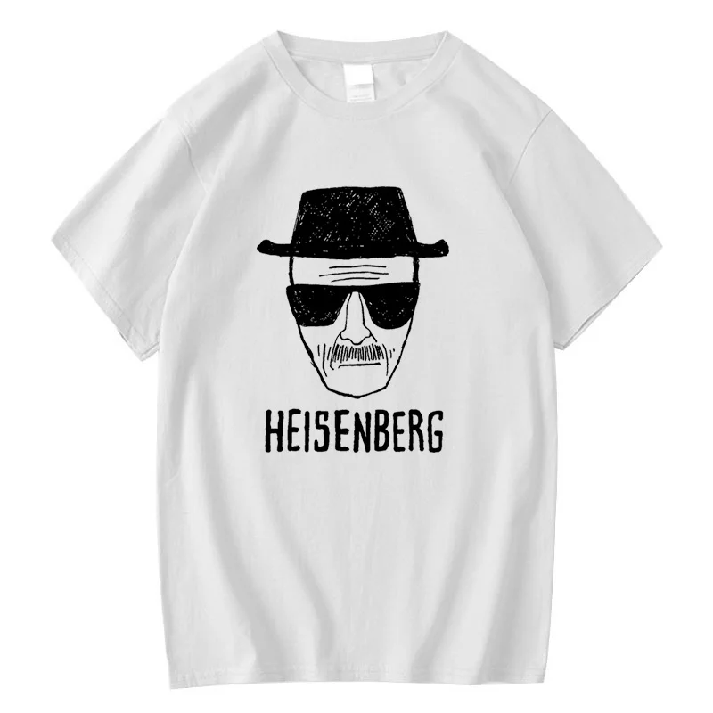 

XINYI Men's t-shirt High quality100% cotton loose heisenberg funny printed casual mens tshirt summber cool tshirt mens t shirts